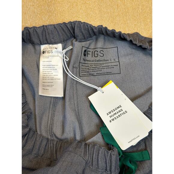 NWT Figs Pisco Basic Scrub Pants GRAPHITE Size Large - Picture 2 of 3
